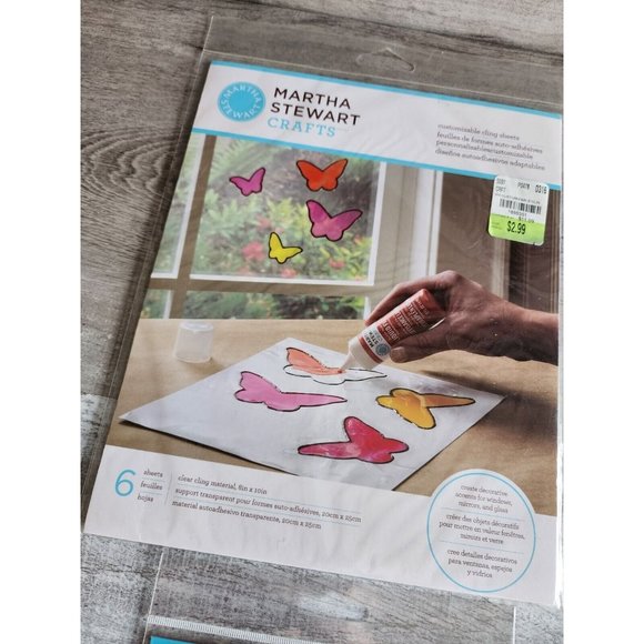 NEW Martha Stewart - Paintable Clings Flowers + Retired - Lot of 4 NEW #31 - Picture 2 of 11